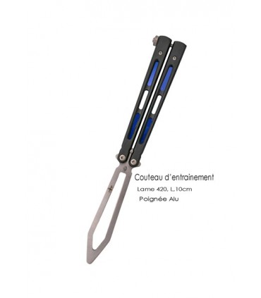 COUTEAU PAPILLON ENTRAINEMENT ALU LAME 420 10CM
