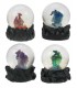 DRAGON BOULE DE NEIGE SET DE 8  H.6CM