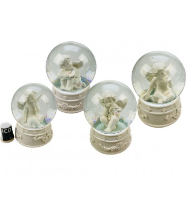 ANGE BOULE DE NEIGE 6.5X6.5X8.5 SET DE 8 ASS