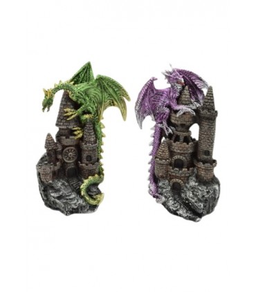 DRAGON CHATEAU 10.5X6.5X16.8 SET DE 4 ASS