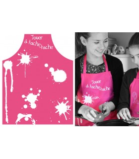 TABLIER ENFANT TACHE TACHE ROSE C2*