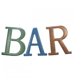 LETTRES METAL BAR H.30CM LETTRES METAL BAR H.30CM