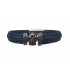 BRACELET CUIR BLEU CRANE D.21CM C2