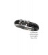 BRACELET CUIR NOIR CRANE D.21CM C2
