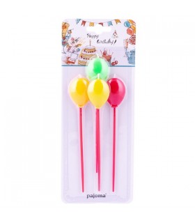 BOUGIES BALLONS 4 ASS H.15 C12
