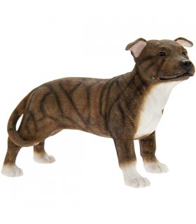 CHIEN STAFF BULL TERRIER MARRON 14X6X11  CHIEN STAFF BULL TERRIER MARRON 14X6X11