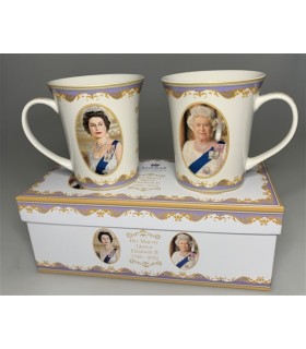 MUG REINE ELIZABETH II 300ML SET DE 2 MUG REINE ELIZABETH II 300ML SET DE 2