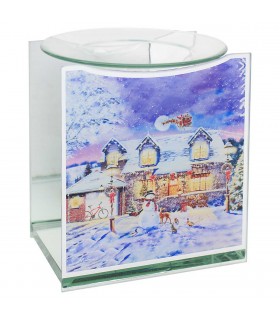 BRULE PARFUM VERRE MAGIE DE NOËL 12X9X14 C2 BRULE PARFUM VERRE MAGIE DE NOËL 12X9X14 C2
