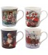 MUG PERE NOËL 300ML SET DE 4 ASS