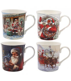 MUG PERE NOËL 300ML SET DE 4 ASS