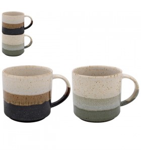 MUG REACTIVE GLAZE 400ML EMPILABLE SET DE 2 ASS MUG REACTIVE GLAZE 400ML EMPILABLE SET DE 2 ASS