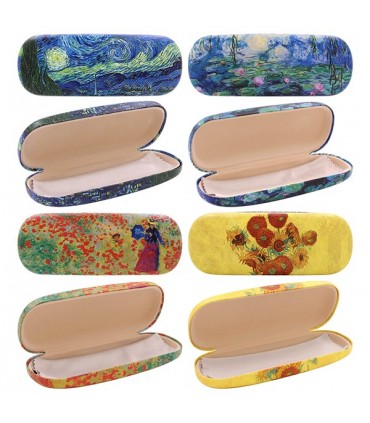 SET 12 ETUIS LUNETTES ARTISTES ASS 16X6X4