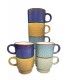 MUG 350ML REACTIVE GLAZE SET DE 4 ASS