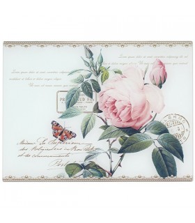 PLANCHE A DECOUPER VERRE REDOUTE ROSE 40X30 C3