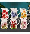 PICHET FLEURS 15X7X15 550ML SET DE 6 ASS