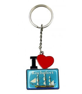 PORTE CLEFS RECT I LOVE PERSONNALISE 11X4CM PORTE CLEFS RECT I LOVE PERSONNALISE 11X4CM
