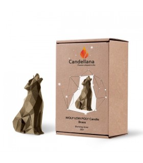 BOUGIE LOUP ORIGAMI BRASS 35H 18X13X6.4 BOUGIE LOUP ORIGAMI BRASS 35H 18X13X6.4