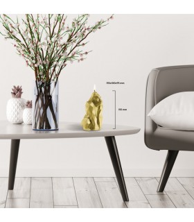 BOUGIE GORILLE ORIGAMI GOLD 79H 9.5X10X15.5