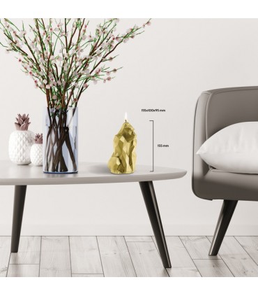 BOUGIE GORILLE ORIGAMI GOLD 79H 9.5X10X15.5