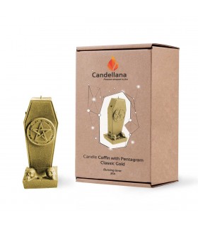 BOUGIE CERCUEIL GOLD 35H 17X7.5X7 BOUGIE CERCUEIL GOLD 35H 17X7.5X7