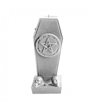 BOUGIE CERCUEIL SILVER 35H 17X7.5X7