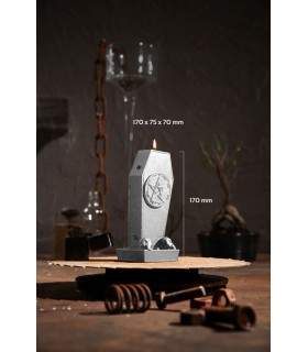 BOUGIE CERCUEIL SILVER 35H 17X7.5X7