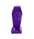 BOUGIE CERCUEIL VIOLET METAL 35H 17X7.5X7