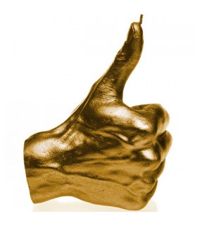 BOUGIE MAIN POUCE GOLD 30H 17.5X13X7 BOUGIE MAIN POUCE GOLD 30H 17.5X13X7