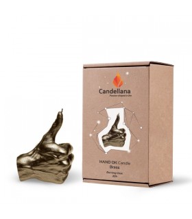 BOUGIE MAIN POUCE BRASS 30H 17.5X13X7 BOUGIE MAIN POUCE BRASS 30H 17.5X13X7