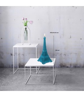 BOUGIE TOUR EIFFEL BLEU METAL 70H 33X14.5X14.5