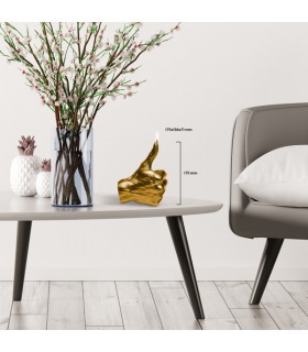 BOUGIE MAIN POUCE GOLD 30H 17.5X13X7 BOUGIE MAIN POUCE GOLD 30H 17.5X13X7