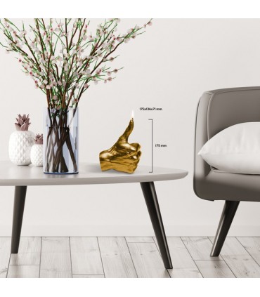 BOUGIE MAIN POUCE GOLD 30H 17.5X13X7