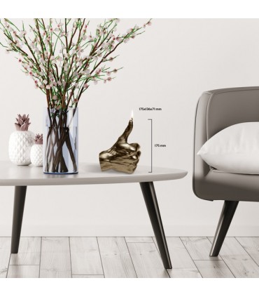 BOUGIE MAIN POUCE BRASS 30H 17.5X13X7