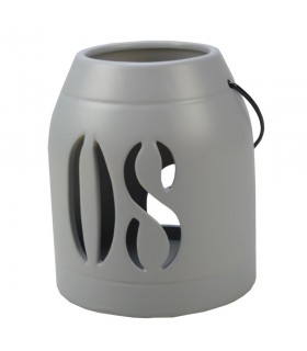 LANTERNE CERAMIQUE N°8 GRIS 12X12X14 C2