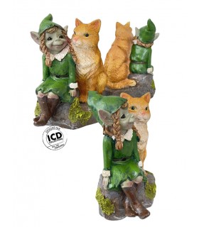 ELFE + CHAT 8.5X5.7X11 SET DE 2