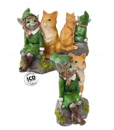 ELFE + CHAT 8.5X5.7X11 SET DE 2