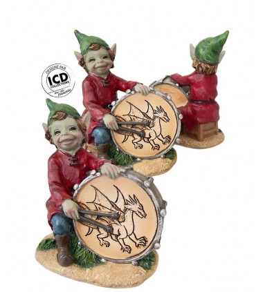 ELFE + TAMBOURIN 8.5X5.7X11 SET DE 2