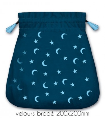 POCHETTE POUR JEU TAROT VELVET "MOON & STARS"