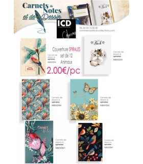 LOT 12 CARNETS ANIMAUX SPIRALE 14.8X21 ASS LOT 12 CARNETS ANIMAUX SPIRALE 14.8X21 ASS