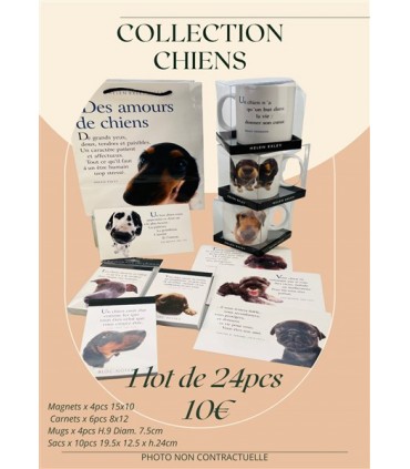 LOT 24 PIECES CHIENS ASS