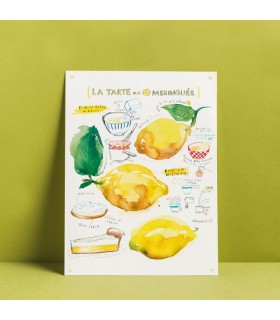 PLAQUE 30X40 TARTE AU CITRON MERINGUEE PLAQUE 30X40 TARTE AU CITRON MERINGUEE