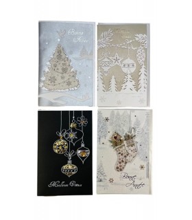 LOT 50 CARTES VOEUX 12X19 ASS