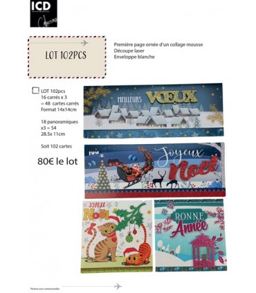 LOT 102 CARTES NOËL ASS