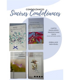 LOT 50 CARTES CONDOLEANCES ASS LOT 50 CARTES CONDOLEANCES ASS