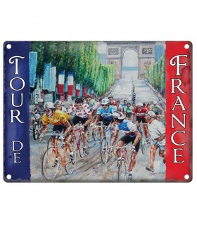 PLAQUE 15X20 TOUR DE FRANCE FLAG C3