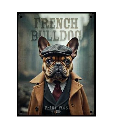 PLAQUE 20X30 BULLDOG FRANCAIS C2