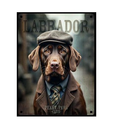 PLAQUE 20X30 LABRADOR CHOCOLAT C2