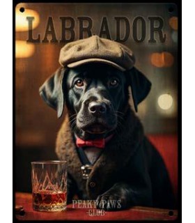 PLAQUE 20X30 LABRADOR NOIR C2