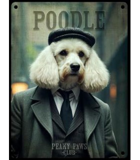 PLAQUE 20X30 CANICHE BLANC C2