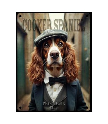 PLAQUE 20X30 COCKER SPANIEL C2